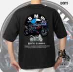 BMW S1000RR Bike Design Black T-shirt 220gsm Cotton