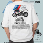 BMW S1000RR Bike Design White T-shirt 220gsm Cotton