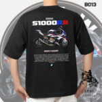 BMW S1000RR Bike Design Black T-shirt 220gsm Cotton