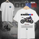 BMW S1000RR Bike Design White T-shirt 220gsm Cotton - Image 2