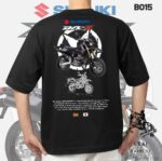Suzuki DRZ Bike Design Black T-shirt 220gsm Cotton