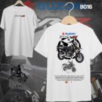 Suzuki DRZ Bike Design White T-shirt 220gsm Cotton - Image 2