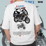 Suzuki DRZ Bike Design White T-shirt 220gsm Cotton