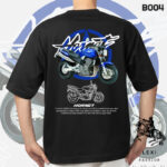 Blue Hornet Bike Design Black T-shirt 220gsm Cotton