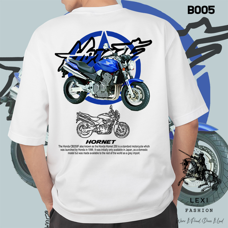 Young man in Oversize T shirt mockup psd, Template for your design Blue Hornet Bike Design White T-shirt 220gsm Cotton - Image 1