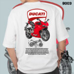 Ducati Bike Design White T-shirt 220gsm Cotton