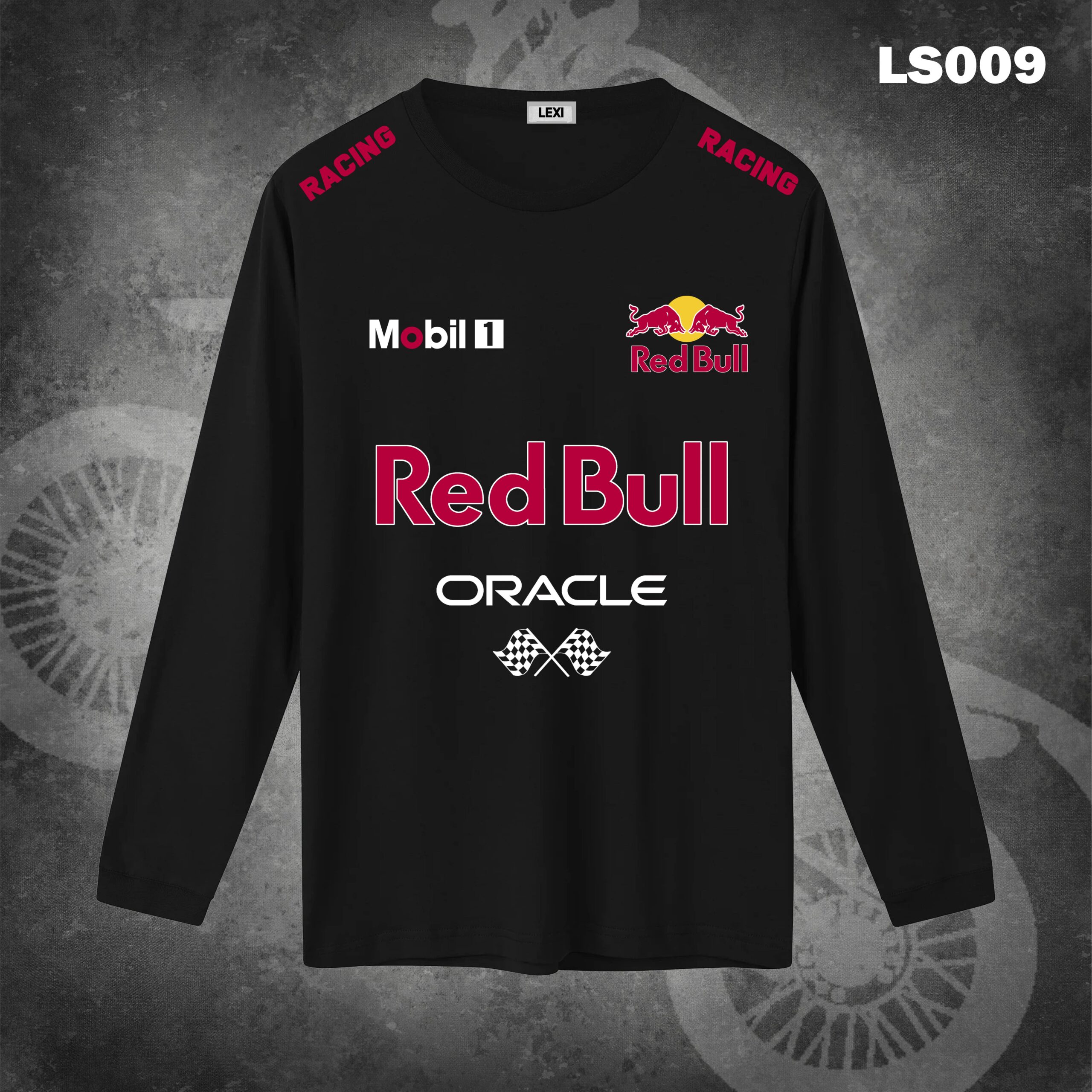 9-min Red Bull Racing Long Sleeve T-shirt 220gsm Cotton - Image 1